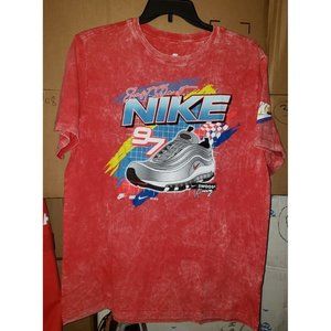 Nike AIR MAX 97 Retro T-Shirt Red Tie Dye  Men's Size L New With Tags
